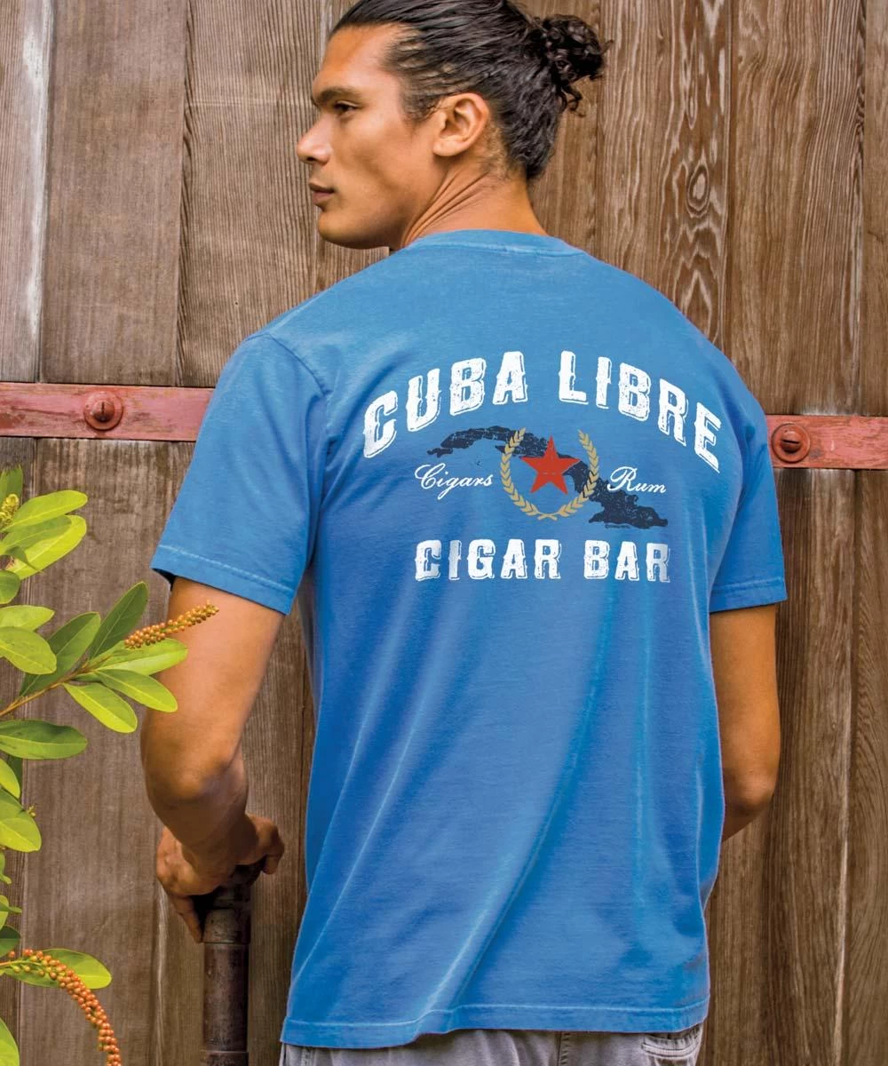 Cuba Libre - Blue Hawaii Dyed Short Sleeve Crewneck T-Shirt