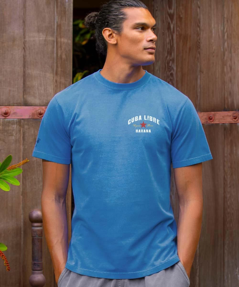 Cuba Libre - Blue Hawaii Dyed Short Sleeve Crewneck T-Shirt - Image 2