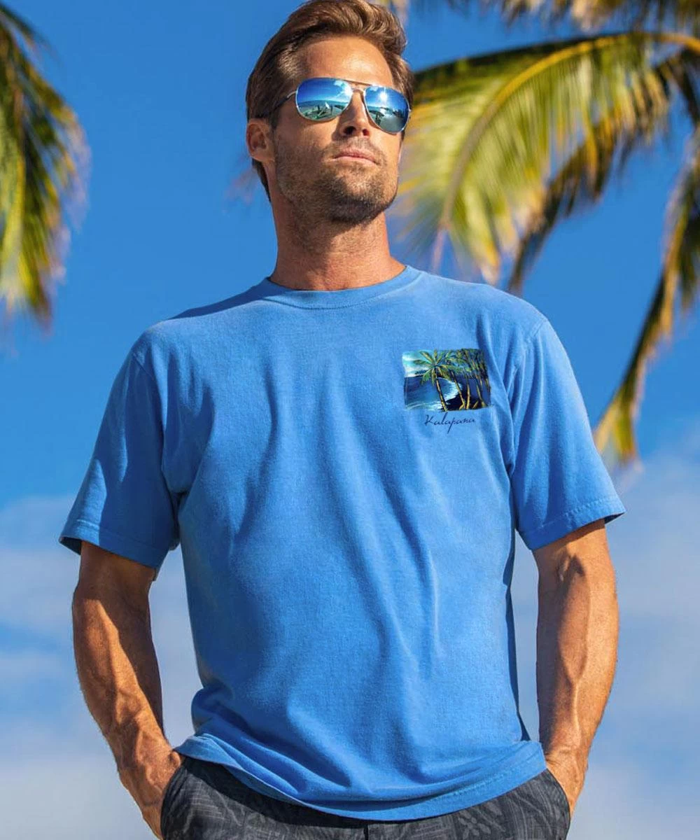 Kalapana - Blue Hawaii Dyed Short Sleeve Crewneck T-Shirt - Image 2