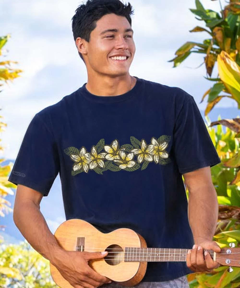 Woodcut Band - Navy Short Sleeve Crewneck T-Shirt