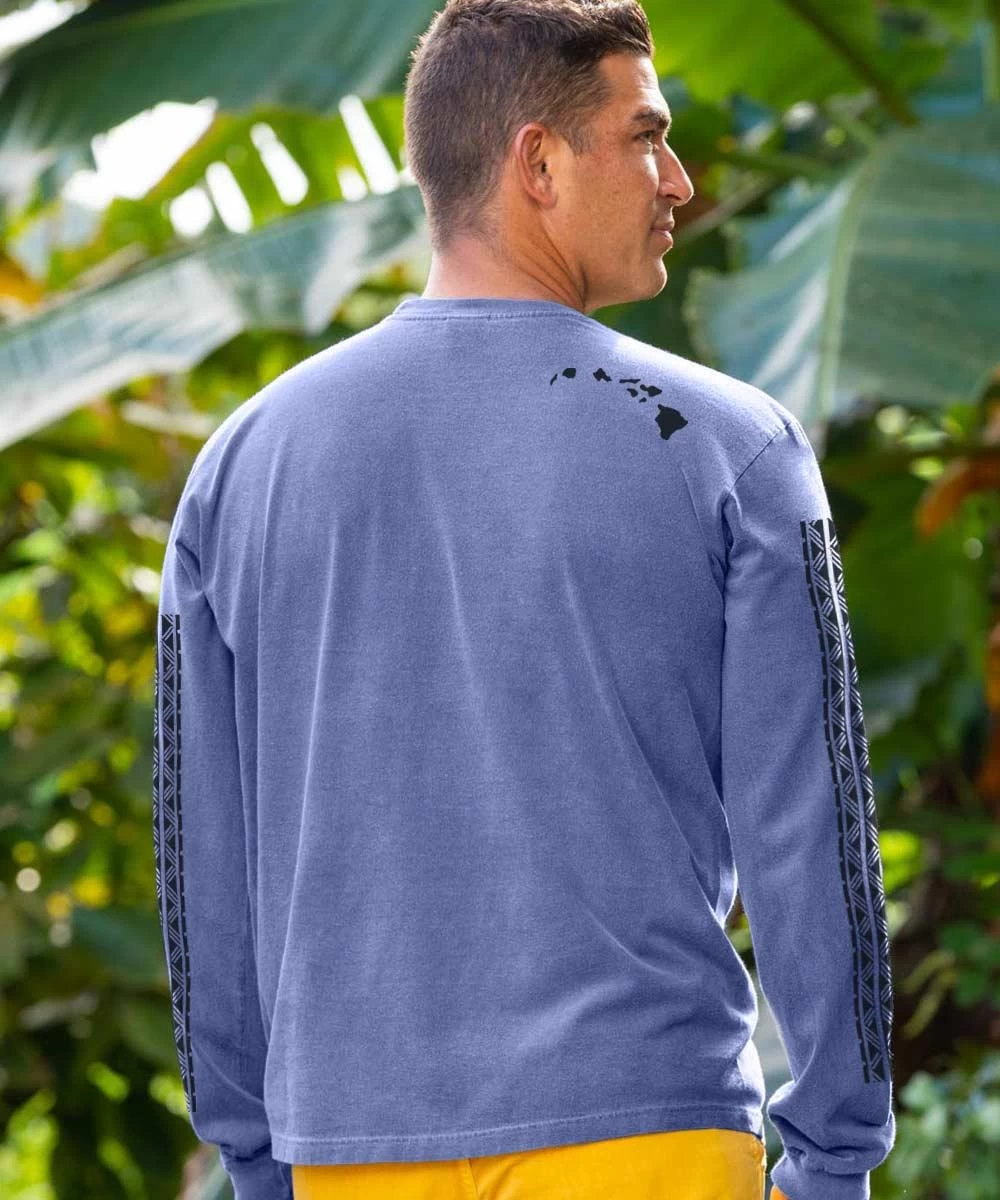 Panoramic Sunset - Crater Dyed® Long Sleeve Crewneck T-Shirt - Image 2