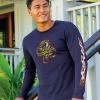 Fire Dragon - Indigo Long Sleeve Pima T-Shirt
