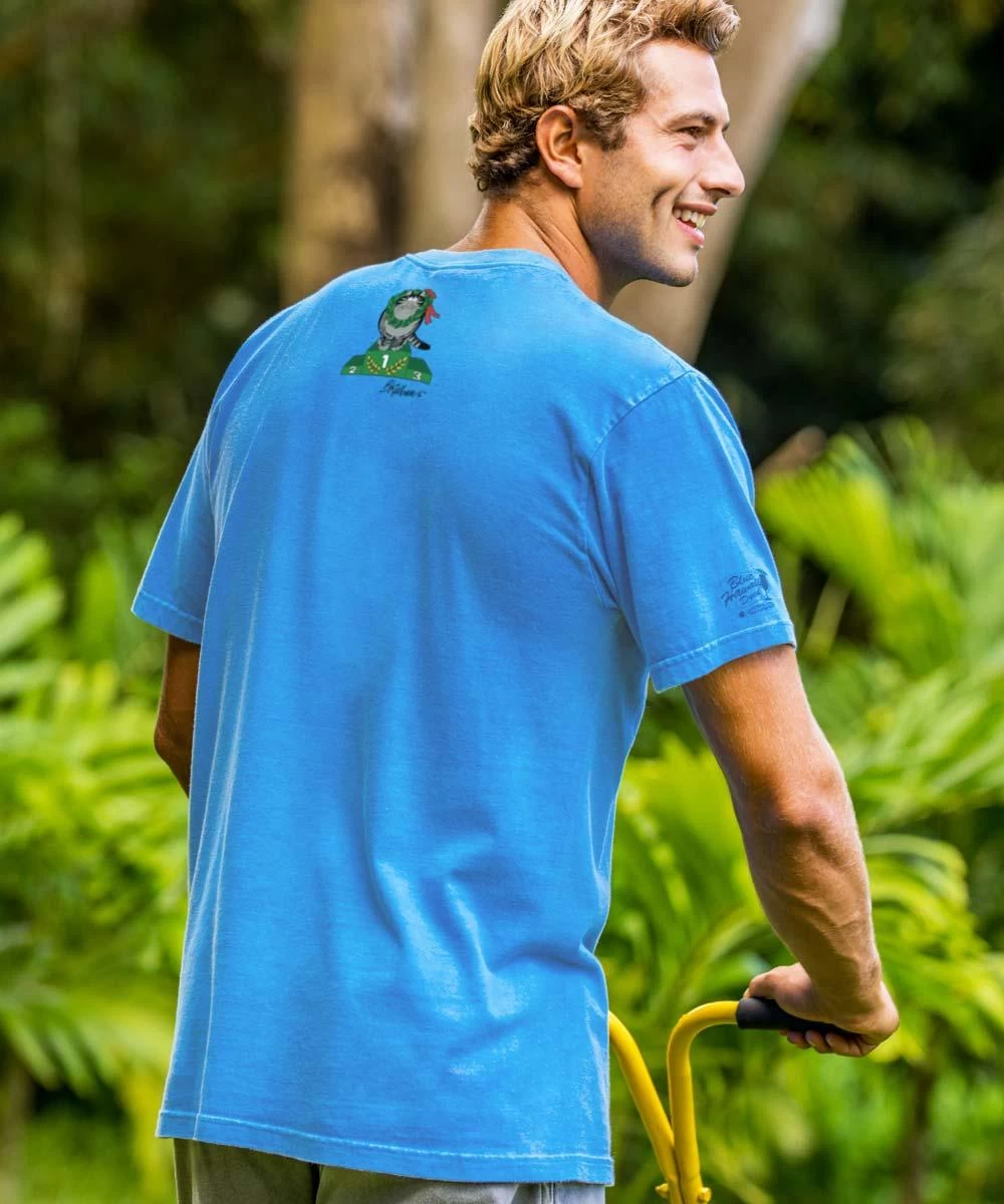 B. Kliban Polo Cat - Blue Hawaii Dyed Short Sleeve Crewneck T-Shirt - Image 2