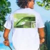 B Square Wave - White Short Sleeve Crewneck T-Shirt