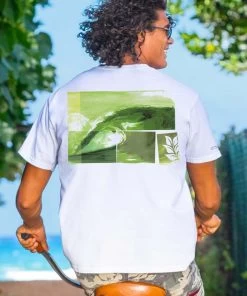 B Square Wave - White Short Sleeve Crewneck T-Shirt