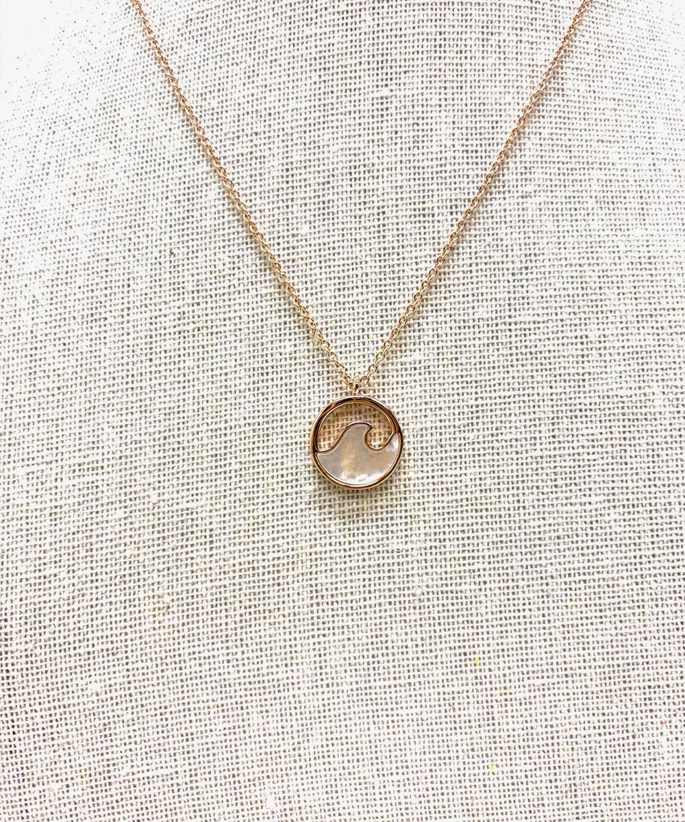 Puravida Rose Gold Stone Wave - Necklace - Image 2