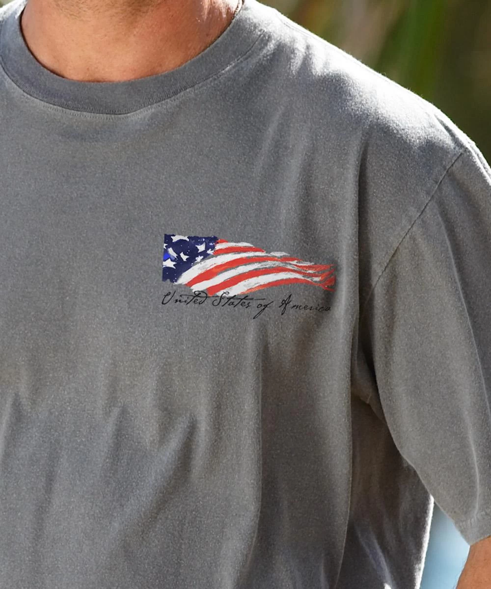 Winds Of Freedom - Crater Dyed® Short Sleeve Crewneck T-Shirt - Image 2