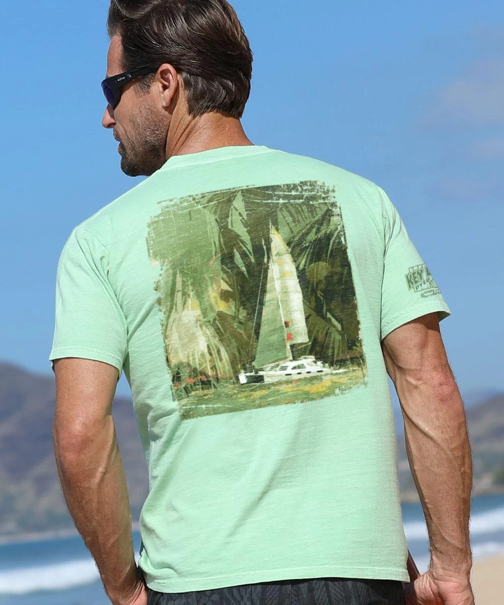 Coconut Cruise - Key Lime Dyed Short Sleeve Crewneck T-Shirt