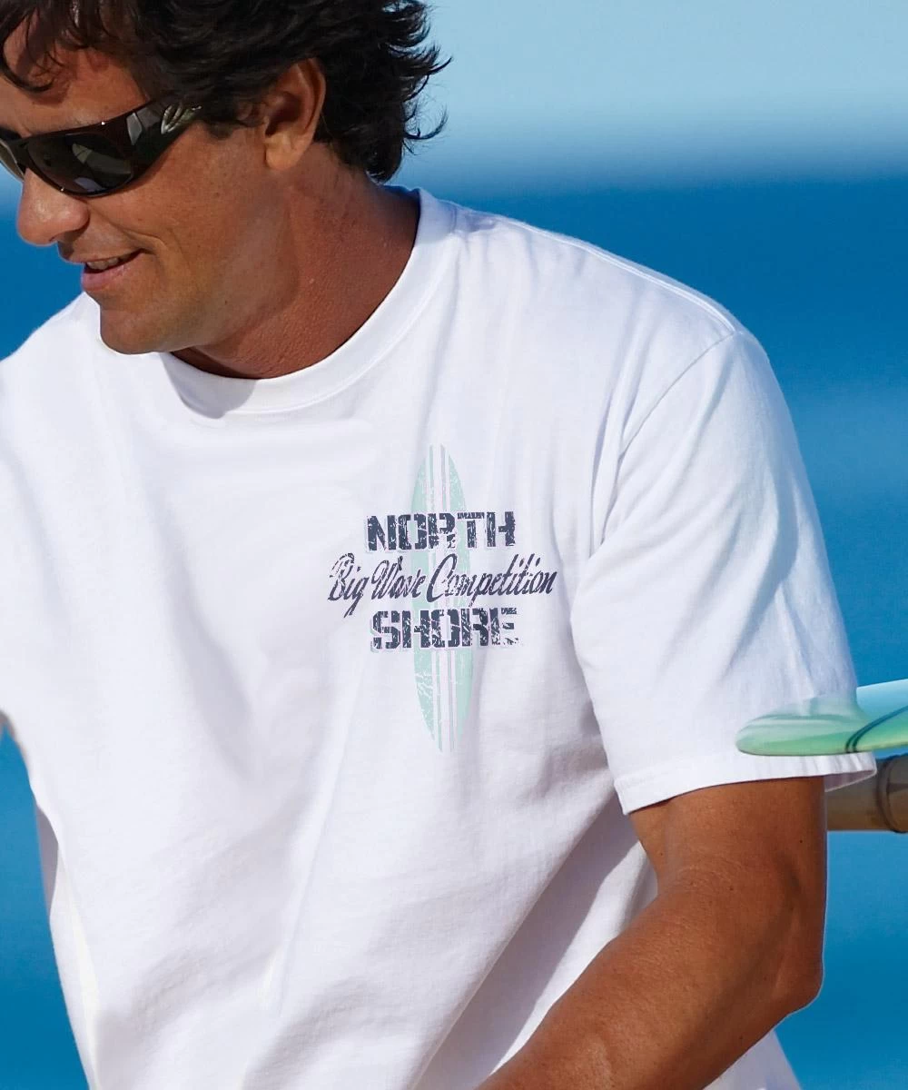 Surf Competition - White Short Sleeve Crewneck T-Shirt - Image 2