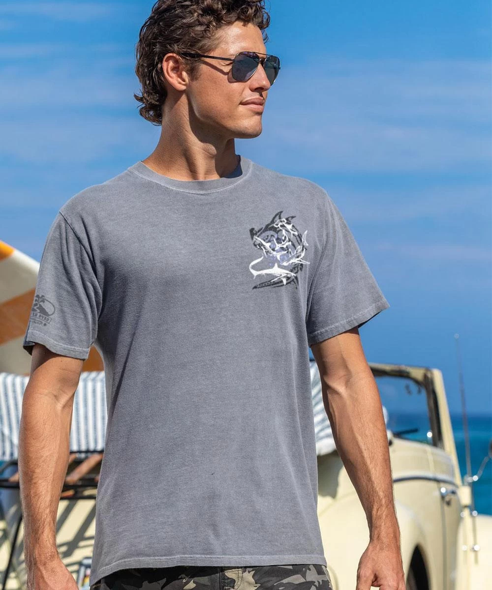 Tribal Mano Types - Crater Dyed® Short Sleeve Crewneck T-Shirt - Image 2