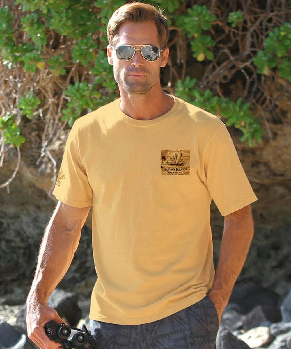 Kauai Island Brewing Co Kauai Island Branded - Beer Dyed Short Sleeve Crewneck T-Shirt - Image 2