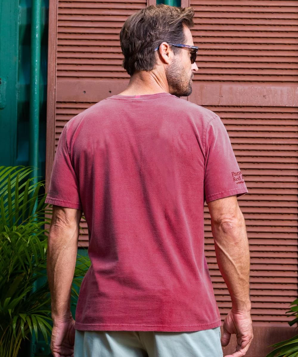 Lava Flow - Paradise Red Dyed Short Sleeve Crewneck T-Shirt - Image 2