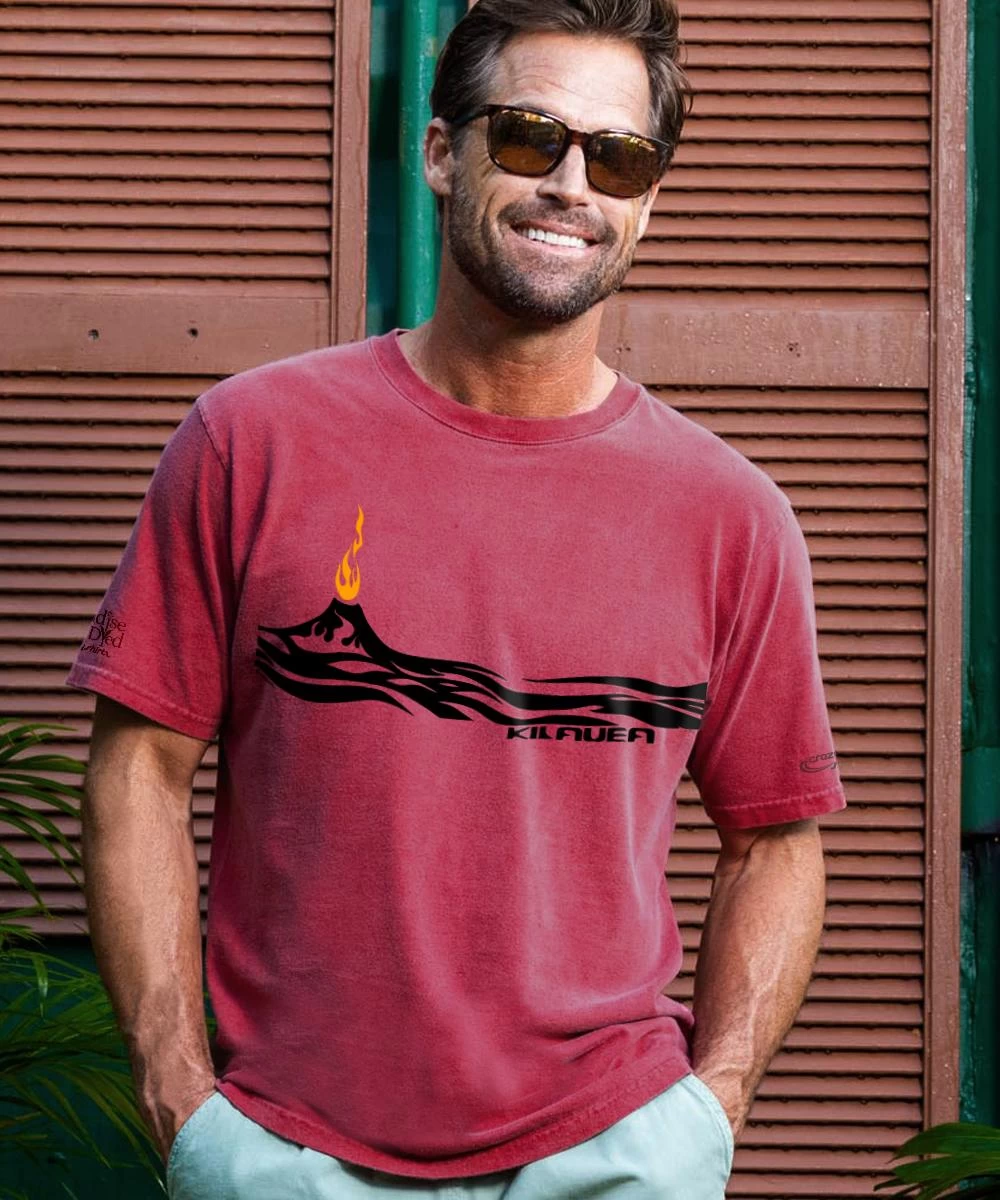 Lava Flow - Paradise Red Dyed Short Sleeve Crewneck T-Shirt