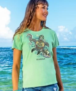 Sealife Scape - Key Lime Dyed Short Sleeve Crewneck T-Shirt