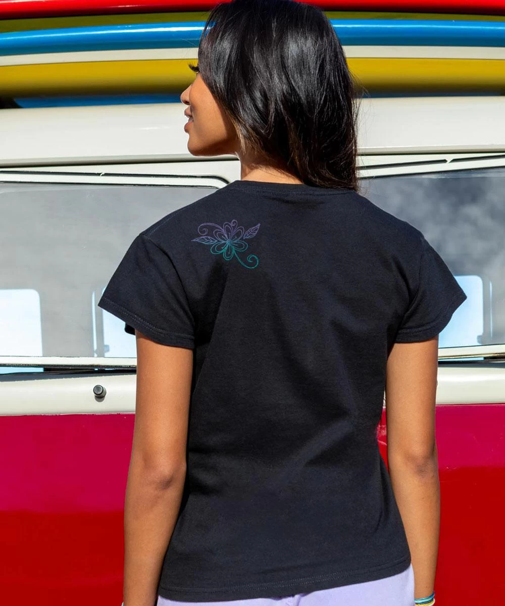MS The Vines - Black Short Sleeve Crewneck T-Shirt - Image 2