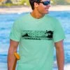 Tribal Outrigger Band - Key Lime Dyed Short Sleeve Crewneck T-Shirt