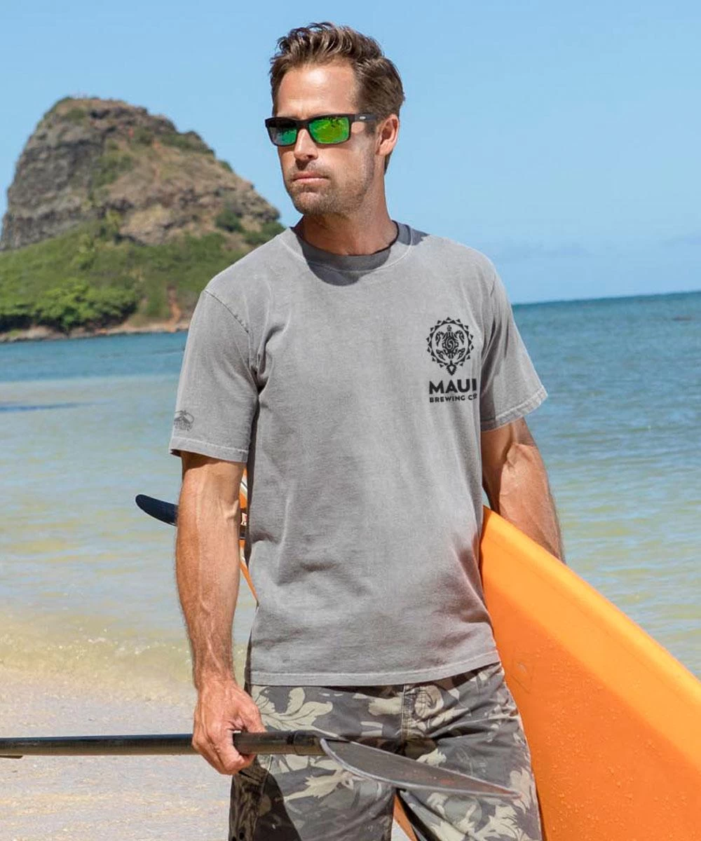 Maui Brewing Co Sobrehumano - Crater Dyed® Short Sleeve Crewneck T-Shirt - Image 2