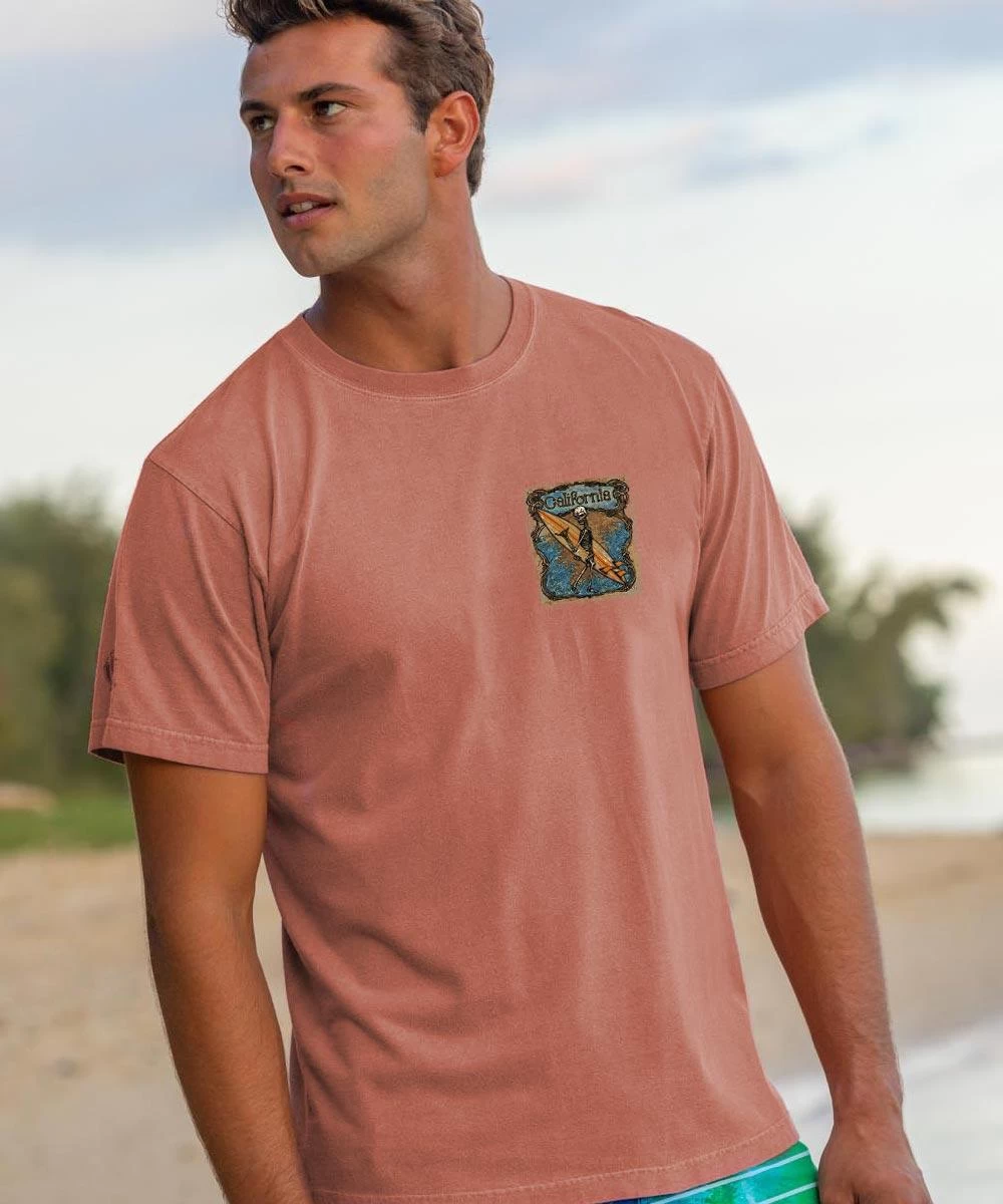 Day Of The Surfer - Chile Dyed Short Sleeve Crewneck T-Shirt - Image 2