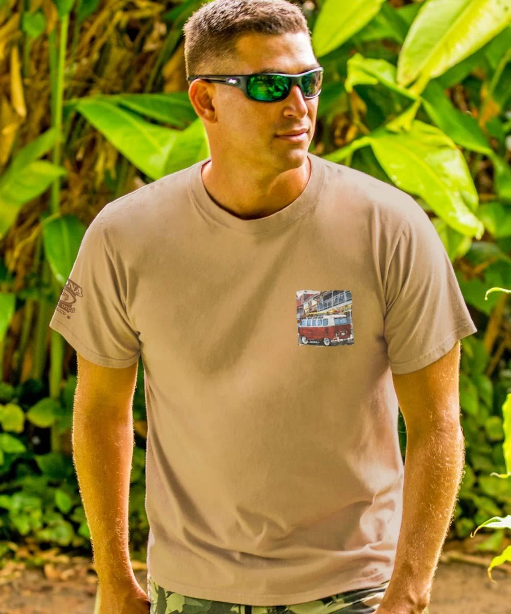Volkswagen VW Van Lahaina - Kona Coffee Dyed Short Sleeve Crewneck T-Shirt - Image 2