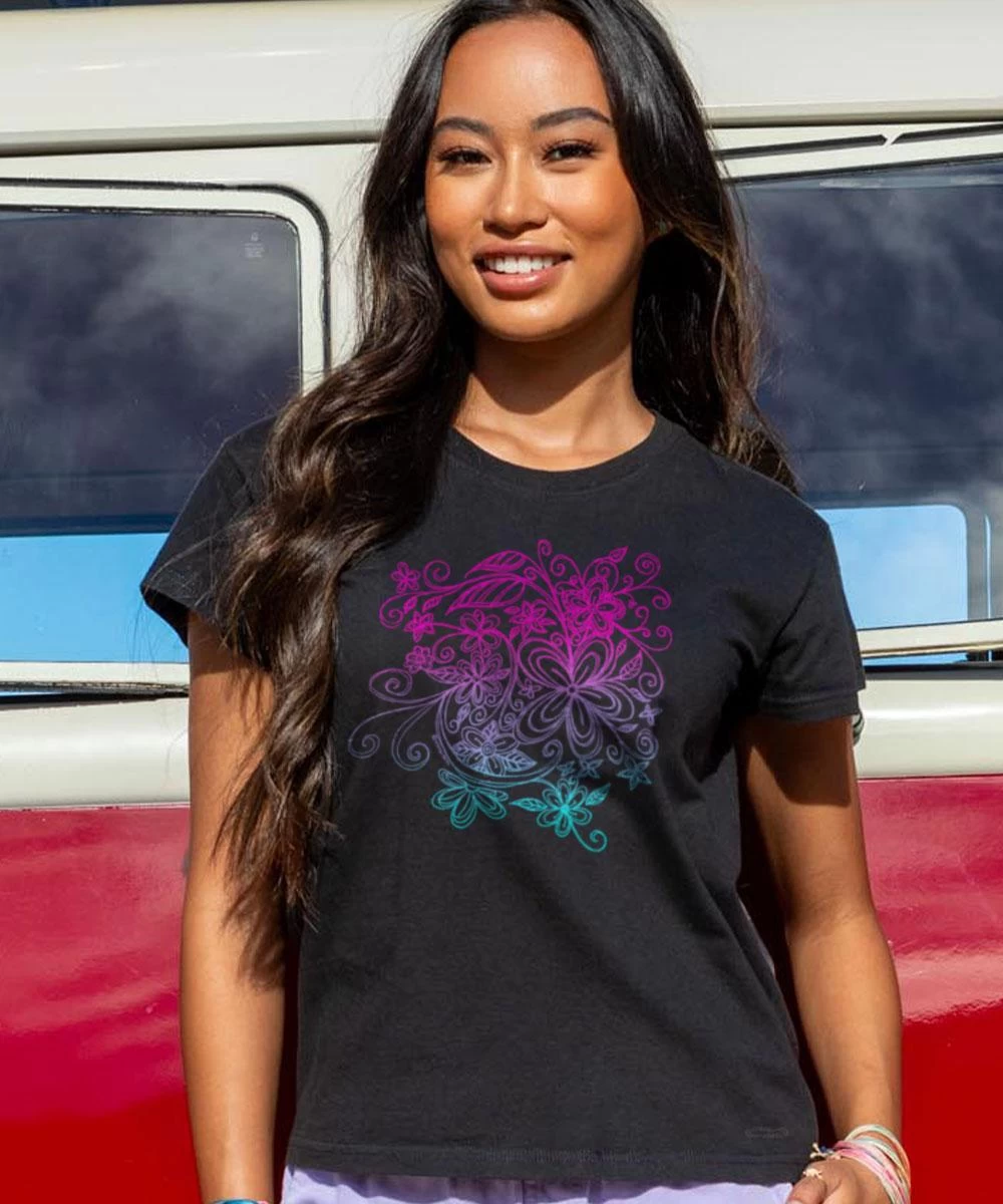 MS The Vines - Black Short Sleeve Crewneck T-Shirt