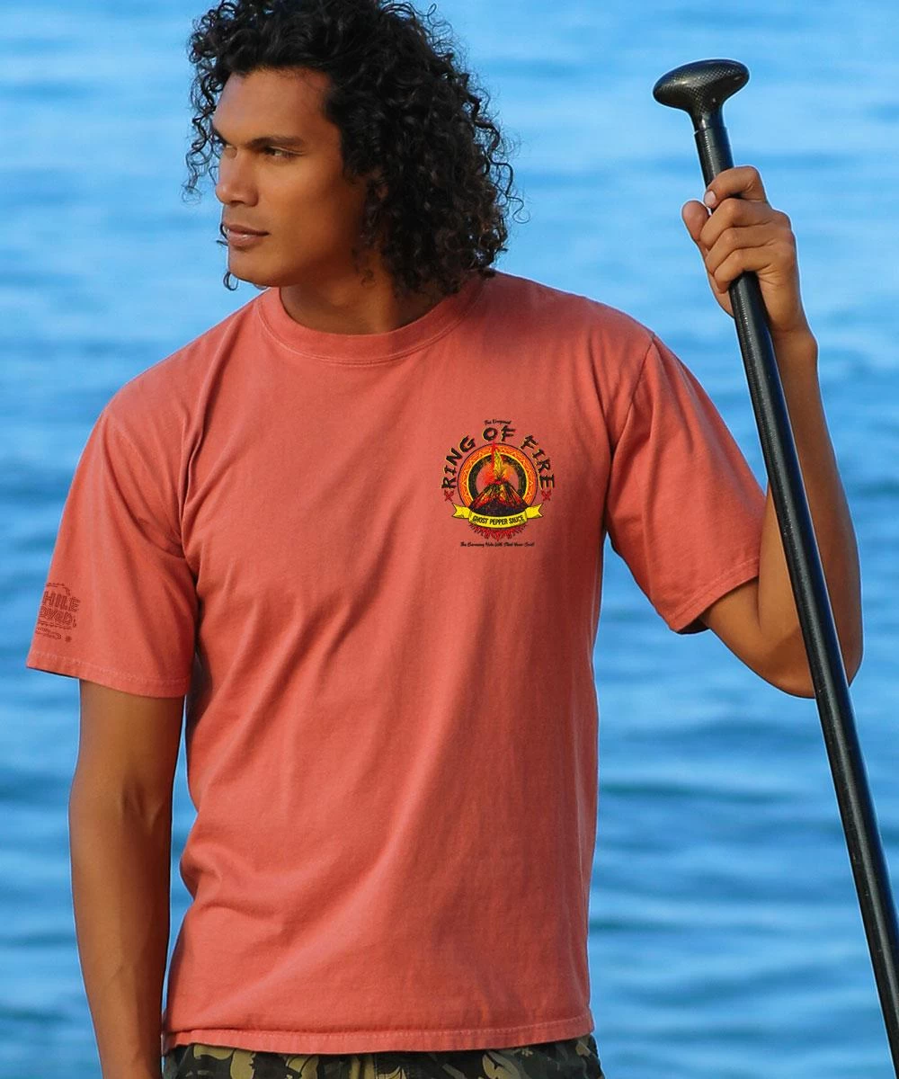 Ring Of Fire Sauce - Chile Dyed Short Sleeve Crewneck T-Shirt - Image 2