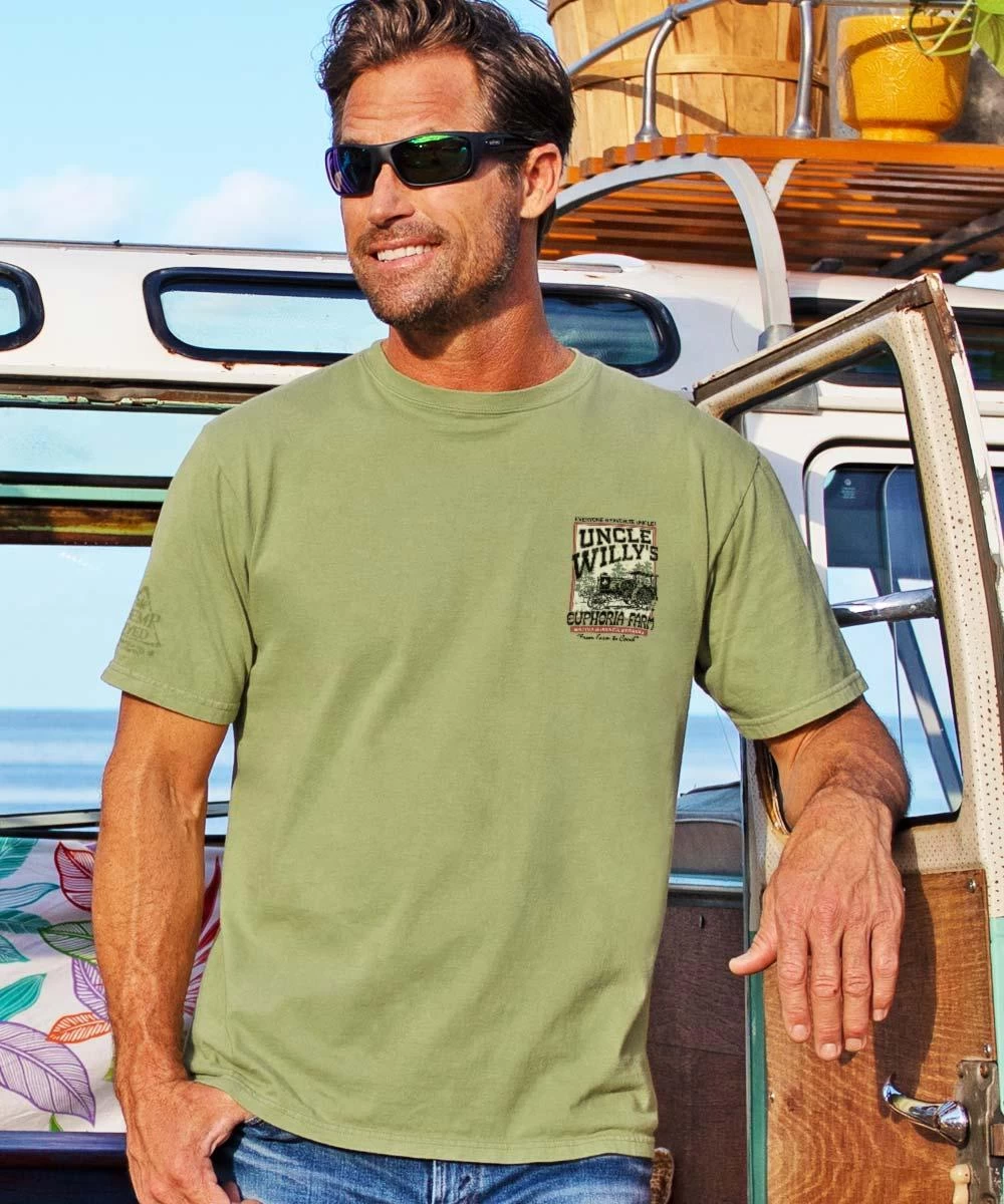 Uncle Willys Farm - Hemp Dyed Short Sleeve Crewneck T-Shirt - Image 2