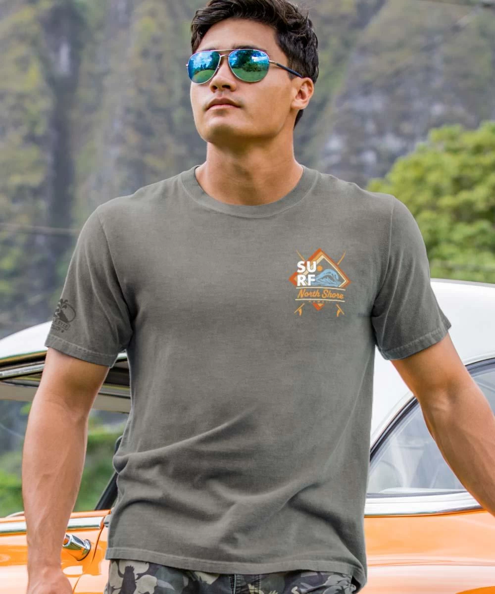 North Shore Surf - Crater Dyed® Short Sleeve Crewneck T-Shirt - Image 2