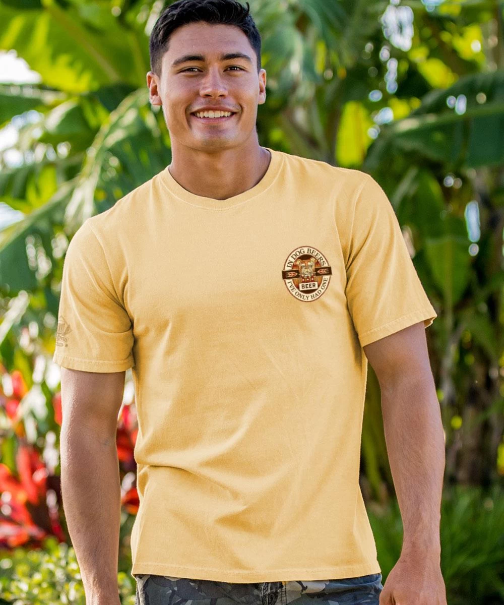 In Dog Beers - Beer Dyed Short Sleeve Crewneck T-Shirt - Image 2