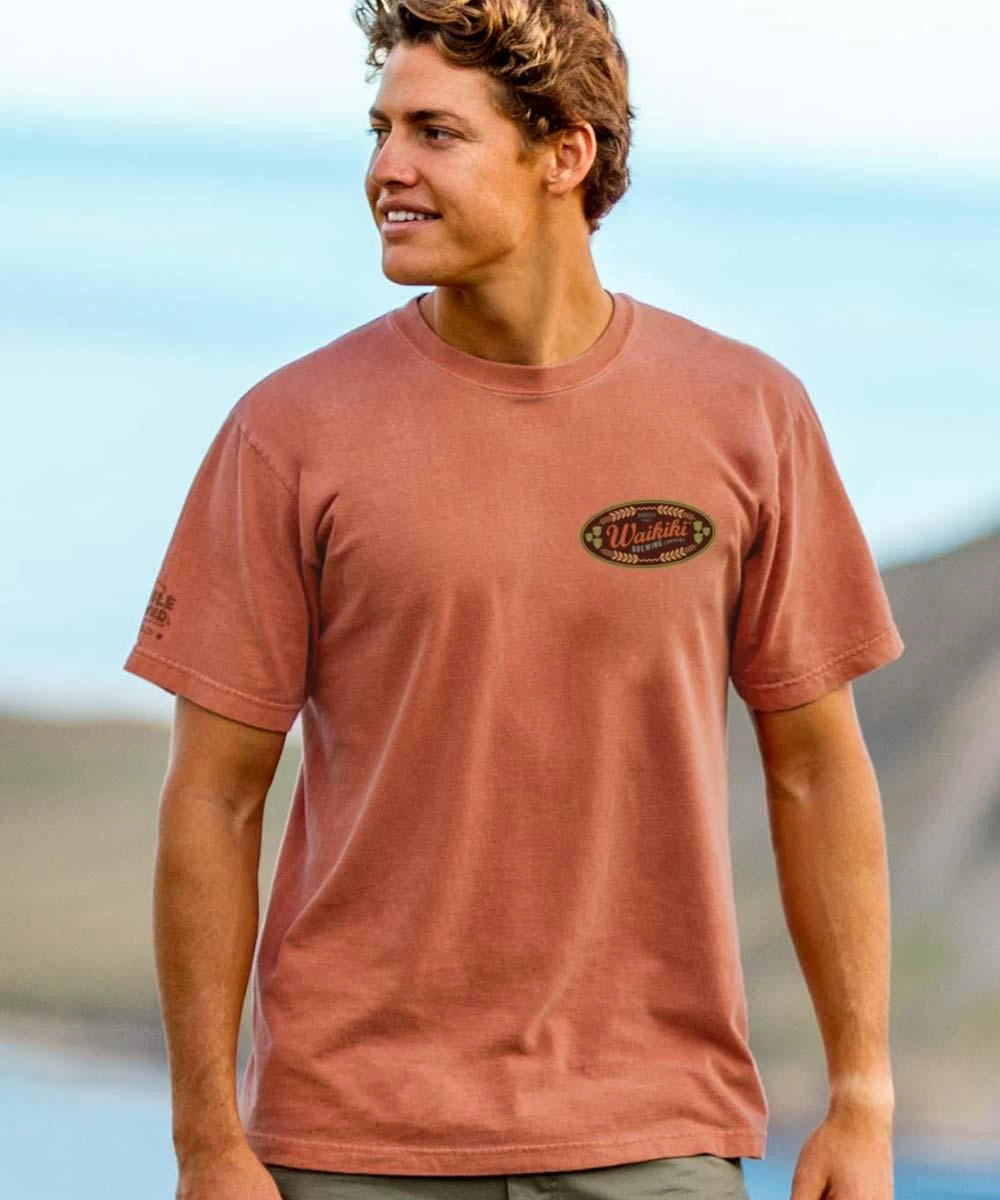 Waikiki Brewing Co Waikiki Brewing Company - Chile Dyed Short Sleeve Crewneck T-Shirt - Image 2