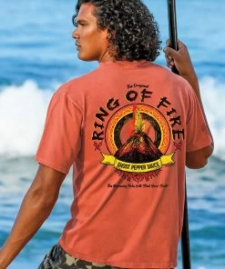 Ring Of Fire Sauce - Chile Dyed Short Sleeve Crewneck T-Shirt
