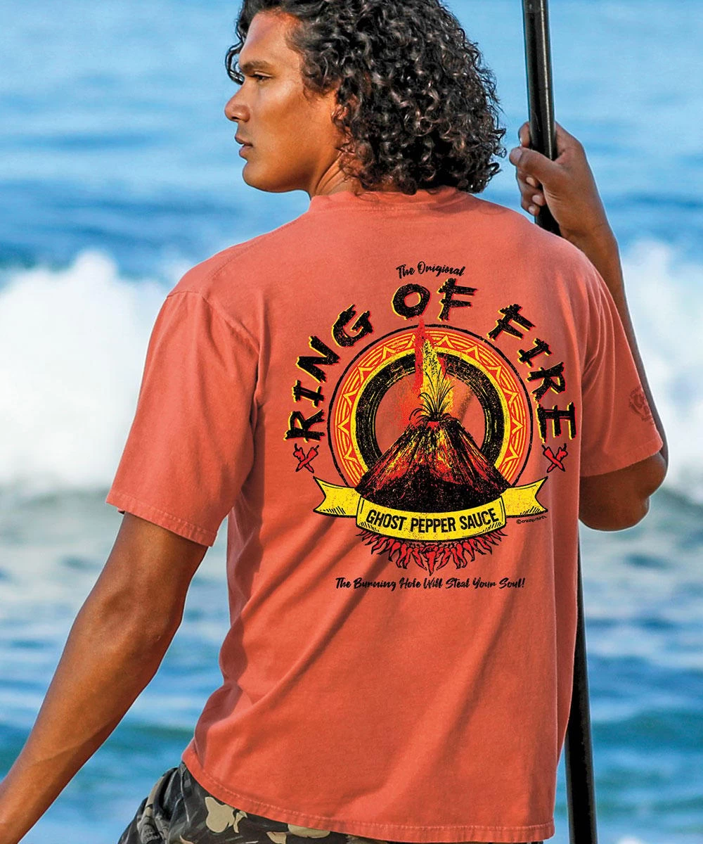 Ring Of Fire Sauce - Chile Dyed Short Sleeve Crewneck T-Shirt
