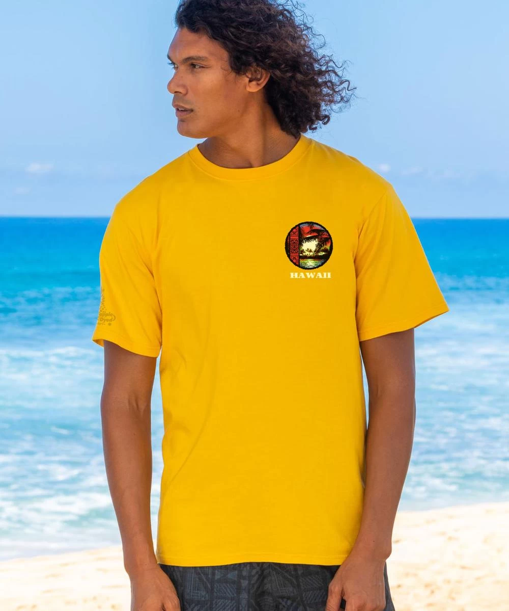 Sunset Vibes - Pineapple Dyed Short Sleeve Crewneck T-Shirt - Image 2