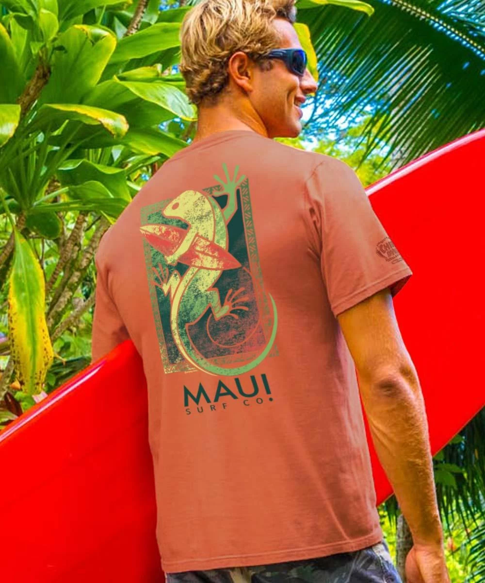 Maui Surf Co. Green Gecko - Chile Dyed Short Sleeve Crewneck T-Shirt