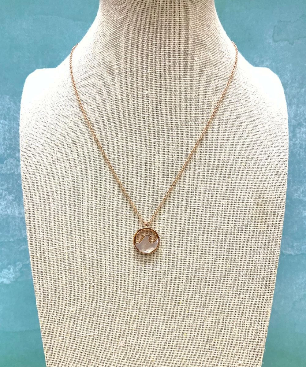 Puravida Rose Gold Stone Wave - Necklace
