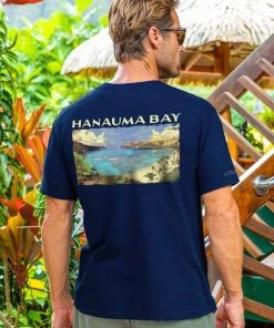 Hanauma Bay - Navy Short Sleeve Crewneck T-Shirt