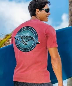 Whale Spirit - Paradise Red Dyed Short Sleeve Crewneck T-Shirt