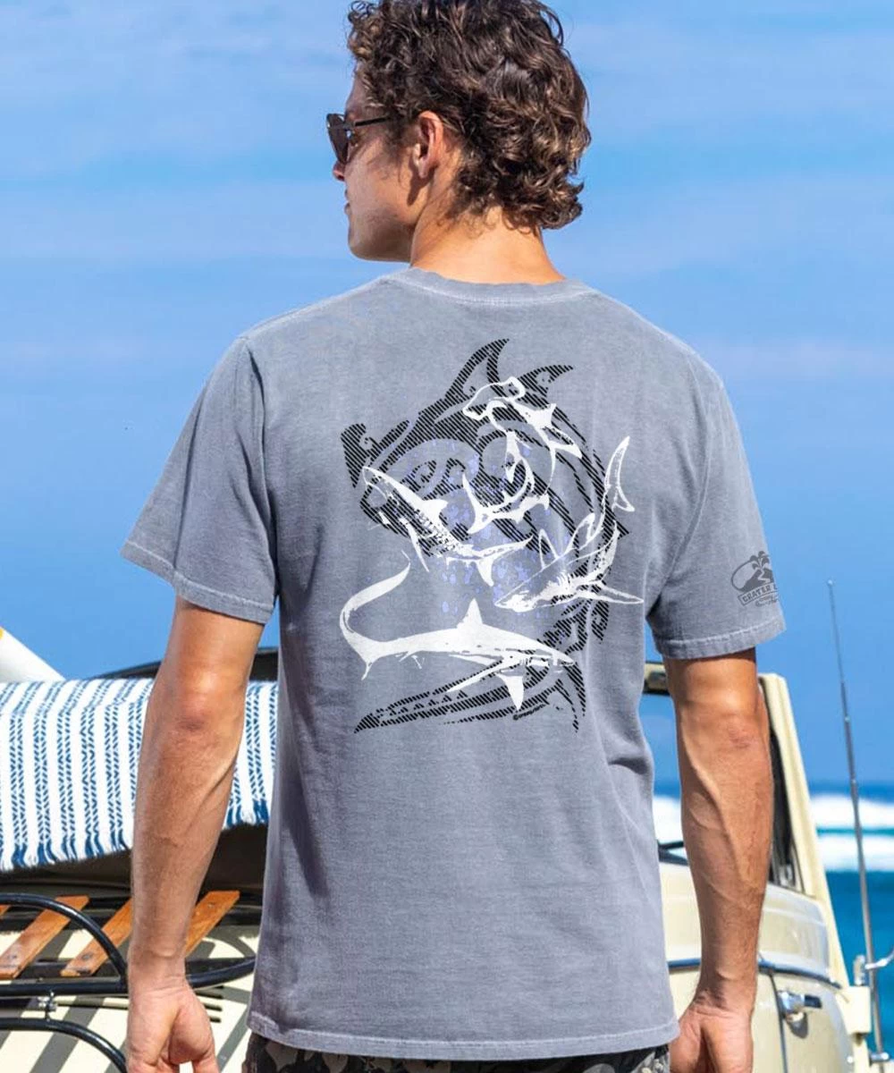 Tribal Mano Types - Crater Dyed® Short Sleeve Crewneck T-Shirt