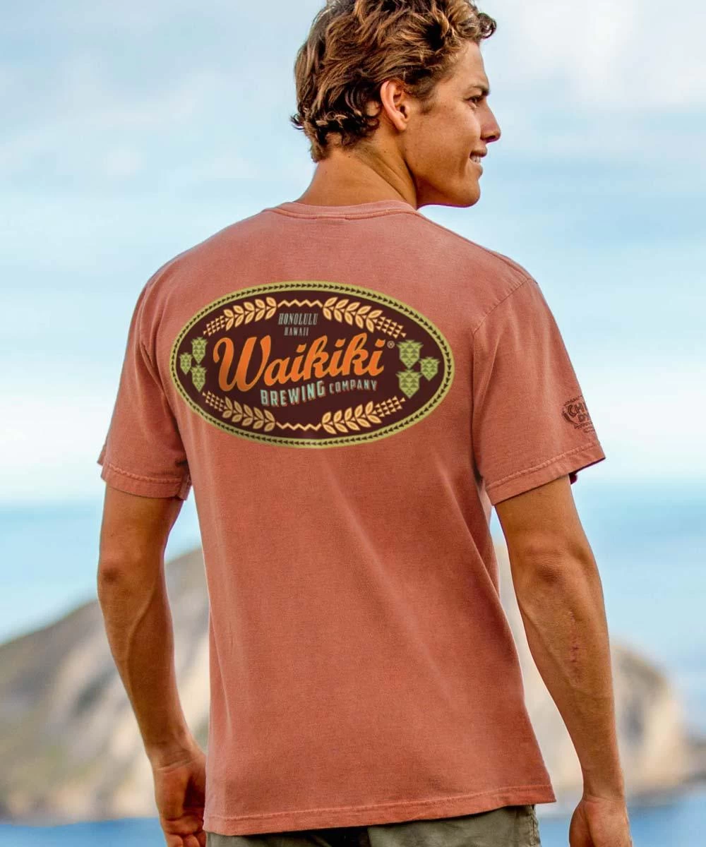 Waikiki Brewing Co Waikiki Brewing Company - Chile Dyed Short Sleeve Crewneck T-Shirt