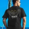 Maui Brewing Co Pueo - Black Short Sleeve Crewneck T-Shirt