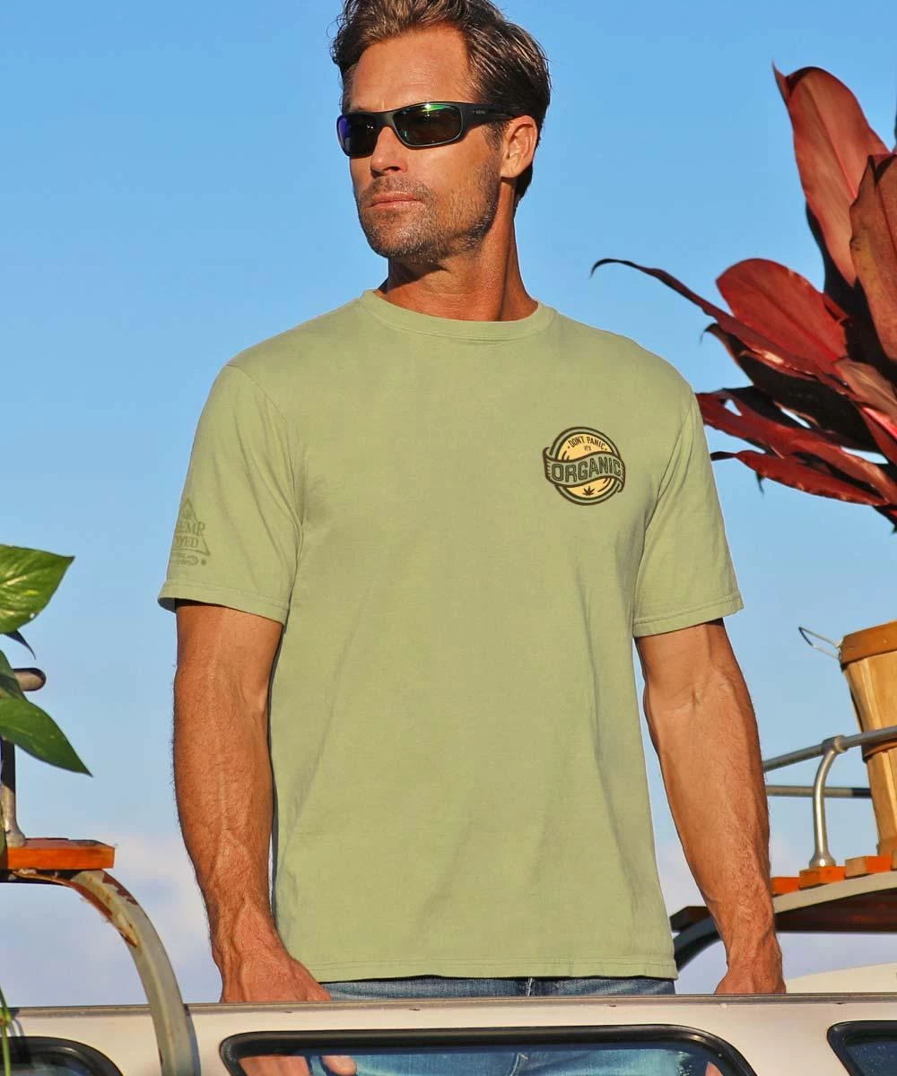 Don’t Panic - Hemp Dyed Short Sleeve Crewneck T-Shirt - Image 2