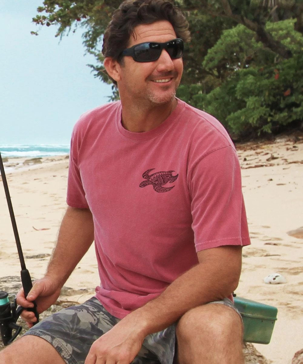 Ocean Tribe - Paradise Red Dyed Short Sleeve Crewneck T-Shirt - Image 2