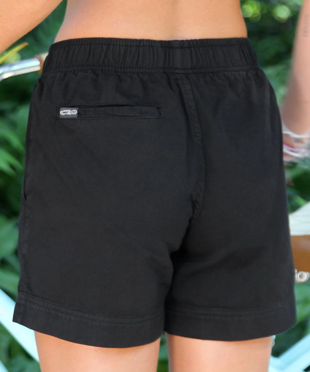 Black Shoreline Twill Shorts - Image 2