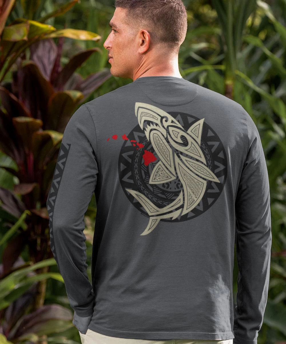 Mano Island Spirit - Smoke Long Sleeve Pima T-Shirt